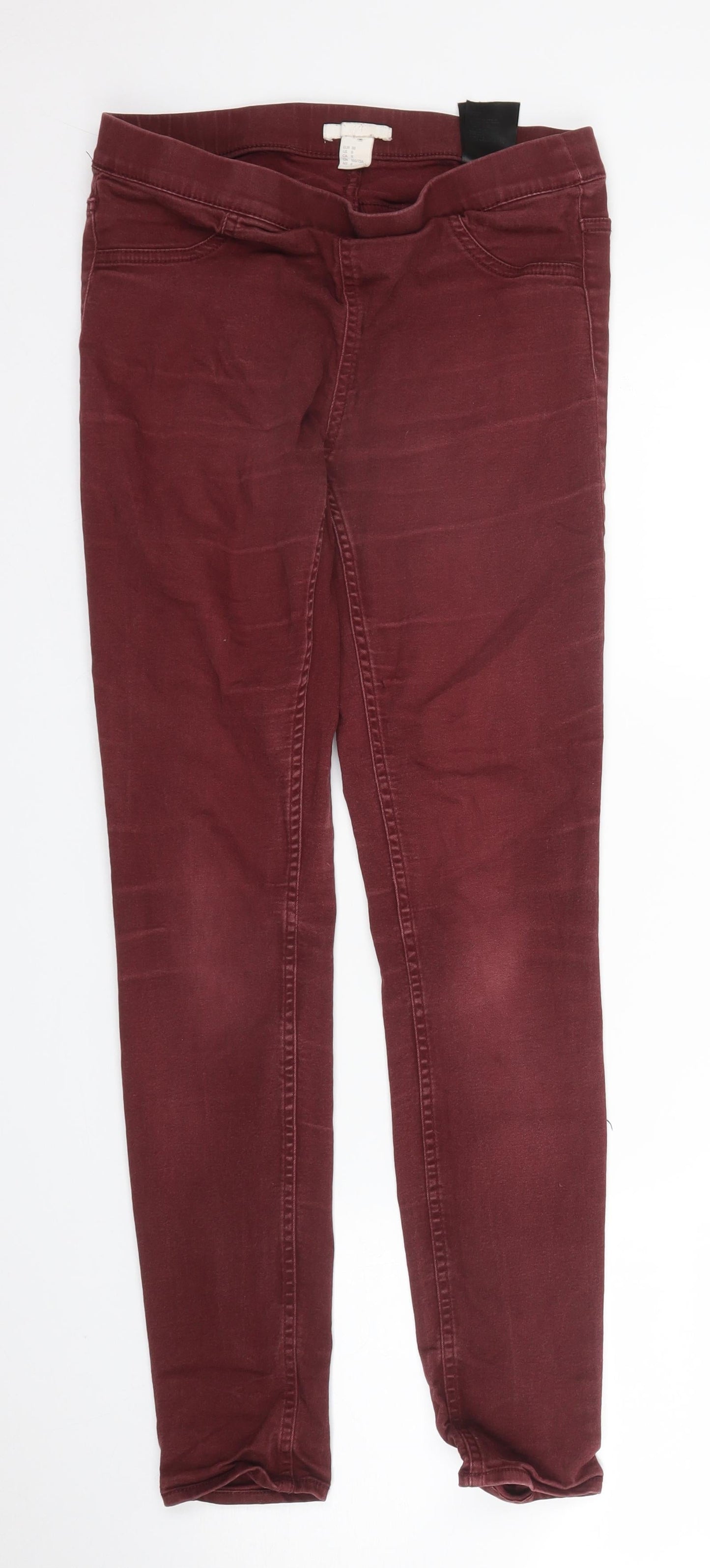 Womens UK Size 10 H&M Regular Fit Skinny Purple Jeans