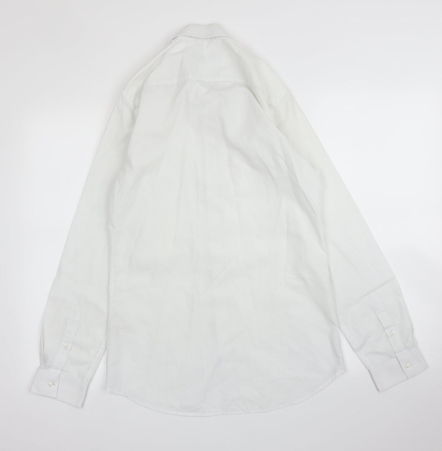 Mens UK Size S Topman White  Button-Up Long Sleeve Casual Shirt