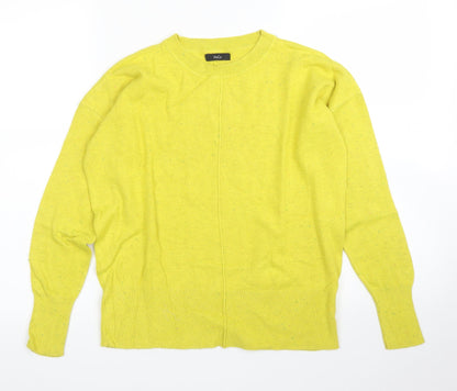 Womens UK Size M M&Co Yellow Pullover Jumper