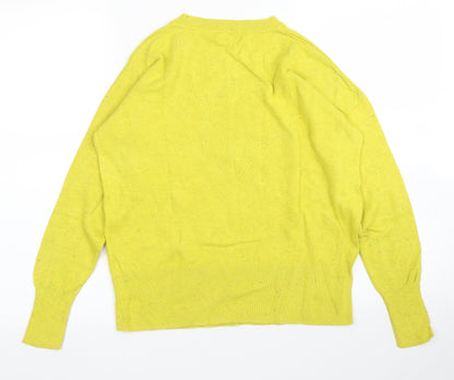 Womens UK Size M M&Co Yellow Pullover Jumper
