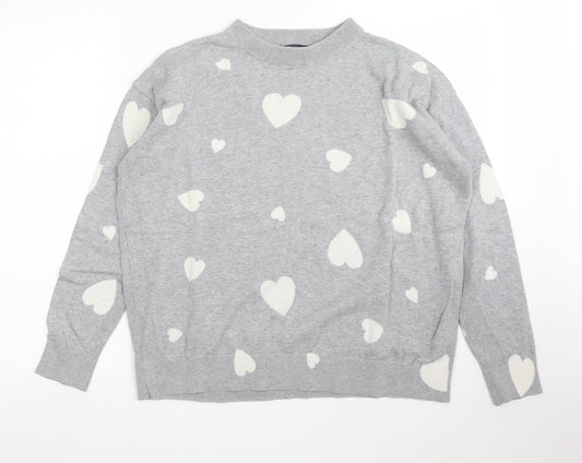 Womens UK Size M M&S Grey Pullover Jumper