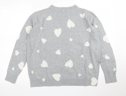 Womens UK Size M M&S Grey Pullover Jumper