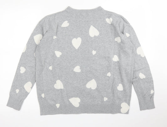 Womens UK Size M M&S Grey Pullover Jumper