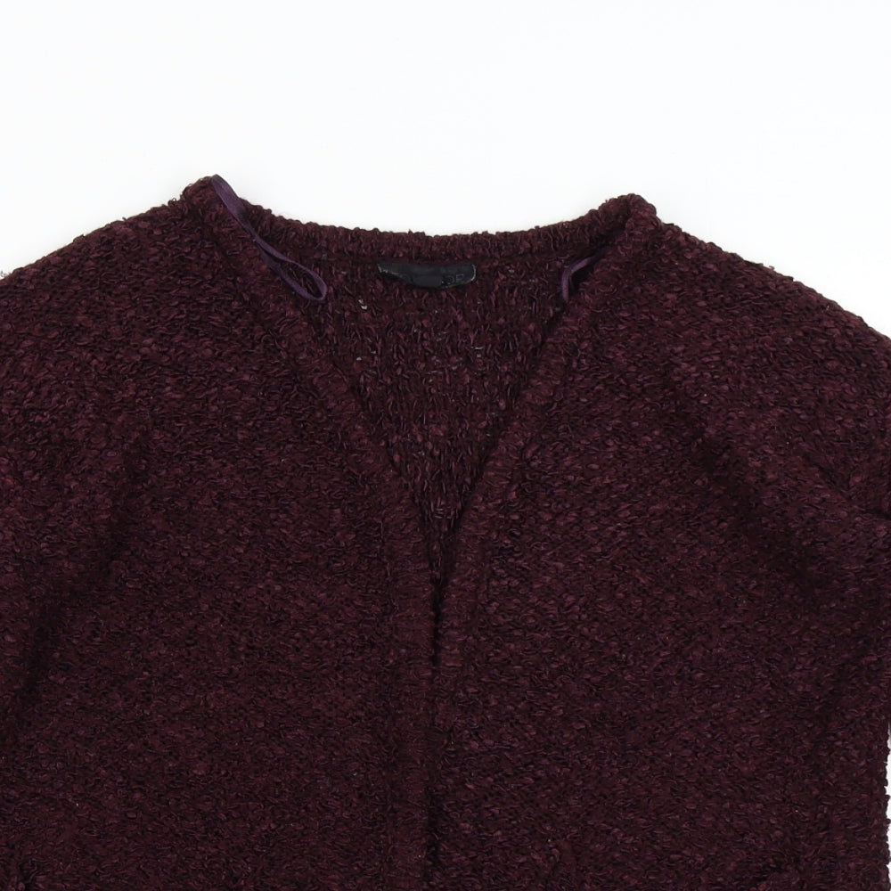 Womens UK Size 8 Topshop Red Cardigan Jumper