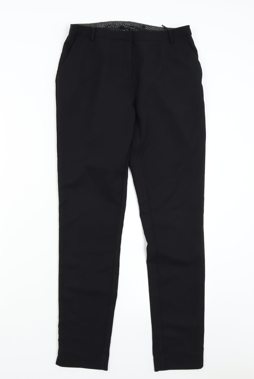 Womens UK Size 8 New Look Regular Fit  Black Trousers