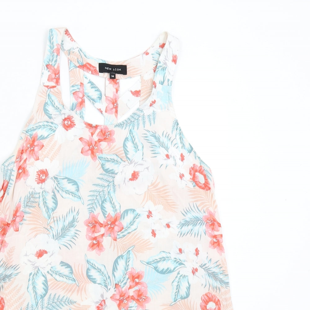 Womens UK Size 10 New Look Multicoloured Camisole Tank