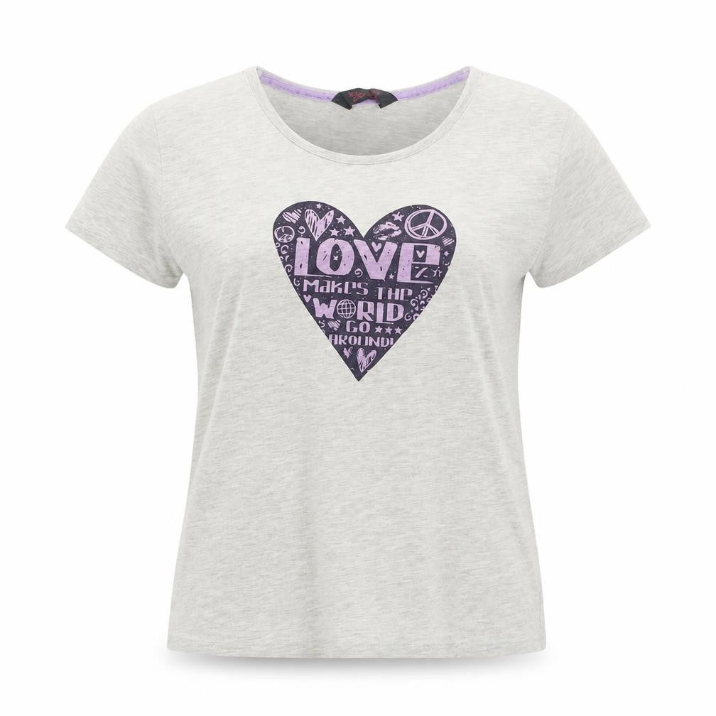 Front view of Primark women’s grey solid top pyjama top, size UK 10