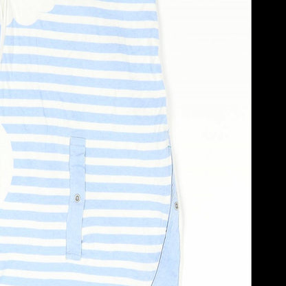 Inventa  Blue Striped  Babygrow One-Piece One Size  -  Grow Sleep Bag 4 - 12 Months