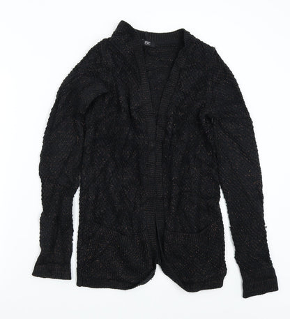 F&F Womens Black  Knit Cardigan Jumper Size 10