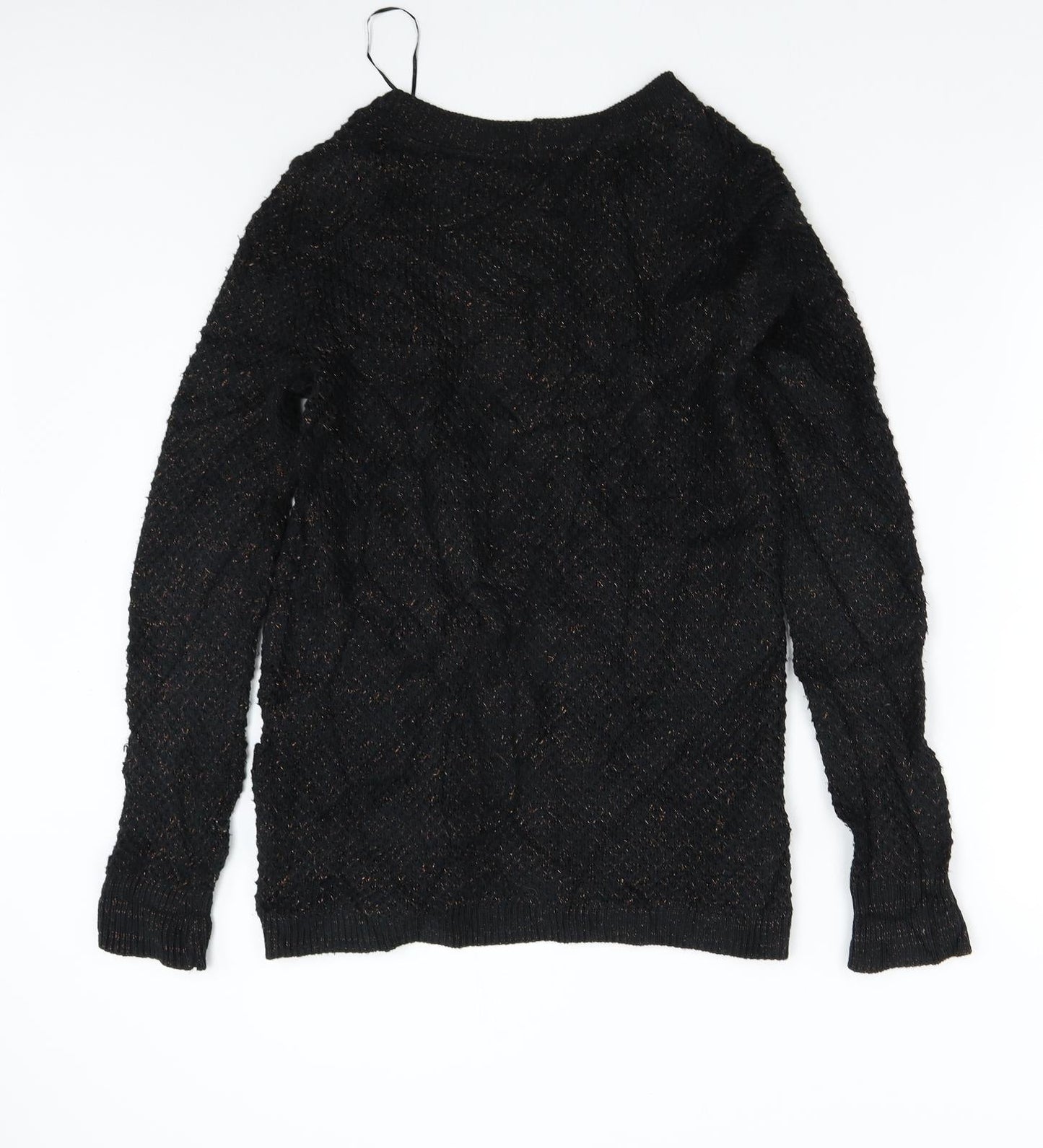 F&F Womens Black  Knit Cardigan Jumper Size 10