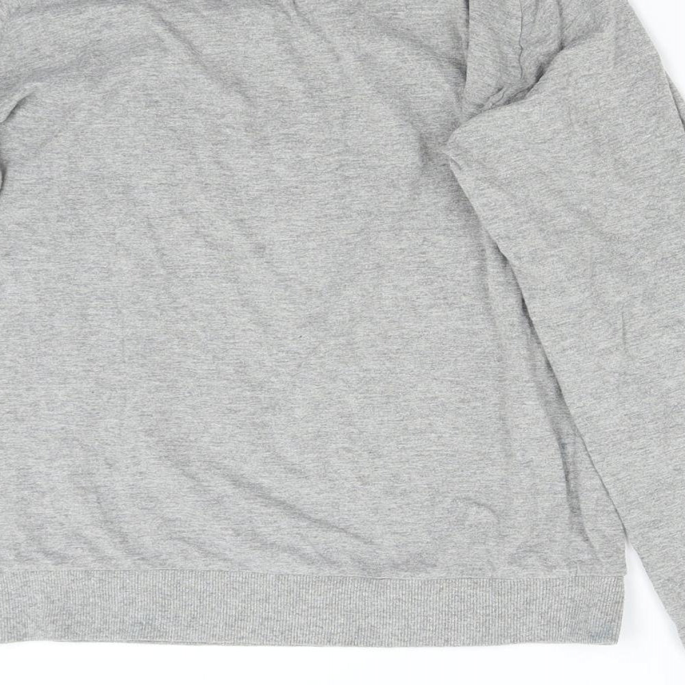 Brand and care label for Forever Dreams women’s grey solid top pyjama top, size L, - penguin