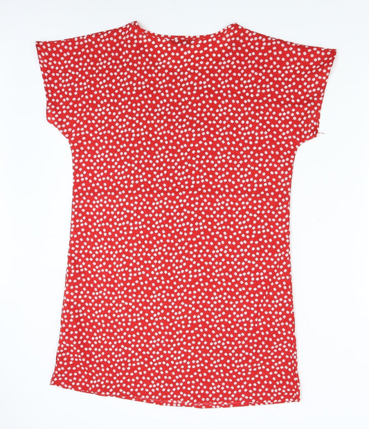 SheIn Womens Red Floral  Slip Dress  Size 8