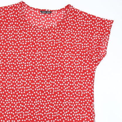 SheIn Womens Red Floral  Slip Dress  Size 8
