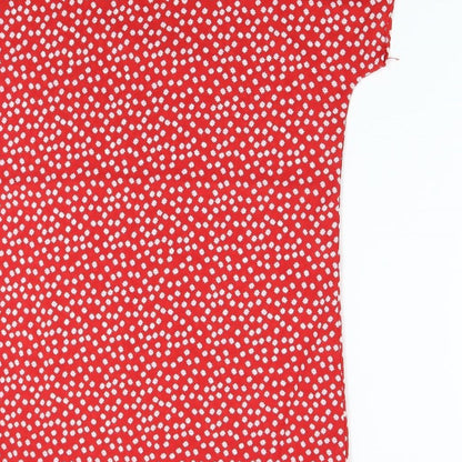 SheIn Womens Red Floral  Slip Dress  Size 8