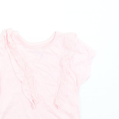Primark Girls Pink   Basic T-Shirt Size 7-8 Years