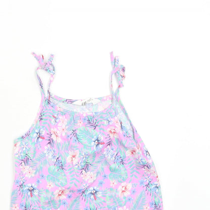 H&M Girls Multicoloured Floral  Basic T-Shirt Size 6-7 Years