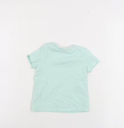 F&F  Girls Green   Basic T-Shirt Size 9-12 Months