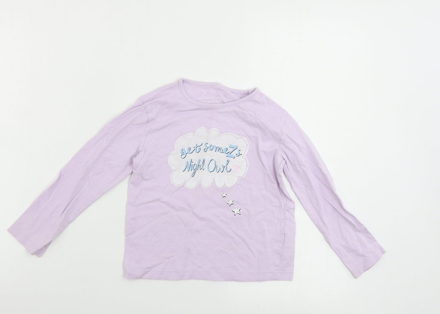 Primark  Girls Purple   Basic T-Shirt Size 5-6 Years