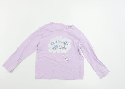 Primark  Girls Purple   Basic T-Shirt Size 5-6 Years