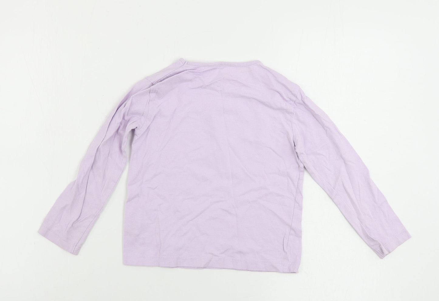 Primark  Girls Purple   Basic T-Shirt Size 5-6 Years