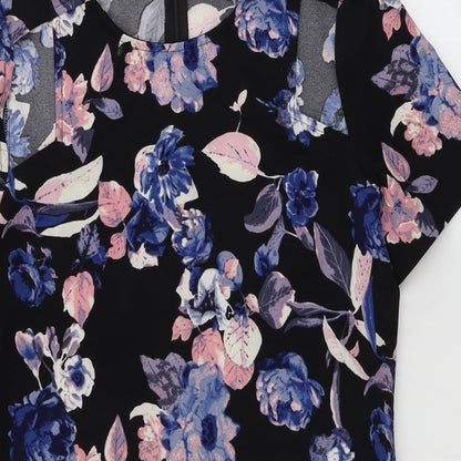 Girls On Film  Womens Black Floral  A-Line  Size 10