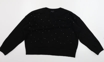 Womens UK Size M New Look Black Pullover Jumper