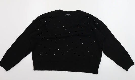 Womens UK Size M New Look Black Pullover Jumper