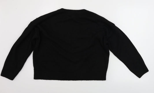 Womens UK Size M New Look Black Pullover Jumper