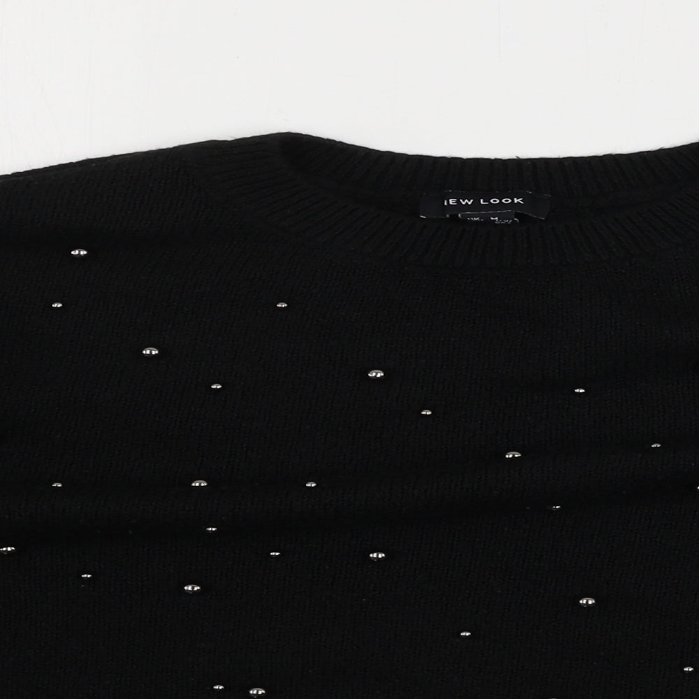 Womens UK Size M New Look Black Pullover Jumper