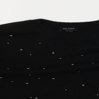 Womens UK Size M New Look Black Pullover Jumper