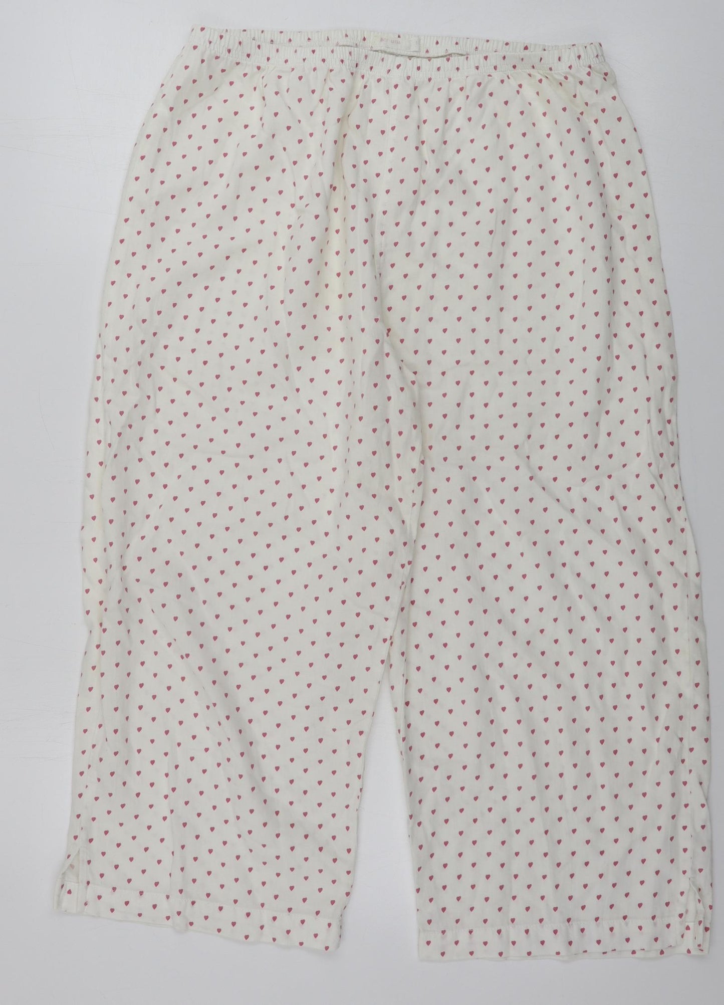 Womens UK Size L Marks and Spencer Regular Fit  Ivory Trousers