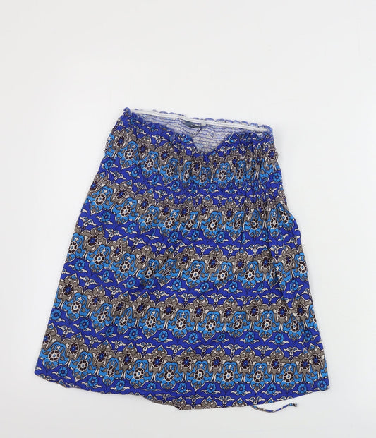 EVIE       Womens Blue Geometric  Basic Blouse Size 10