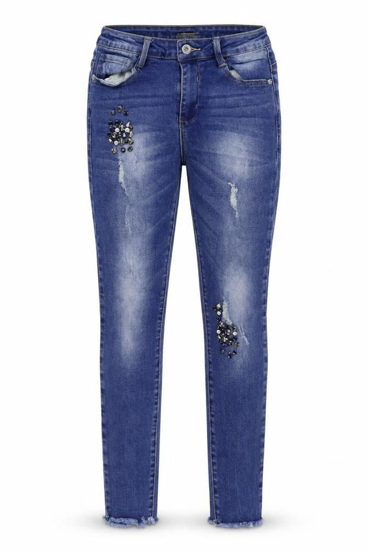 Womens UK Size 26 in BLUE RAGS Regular Fit Skinny Blue Jeans