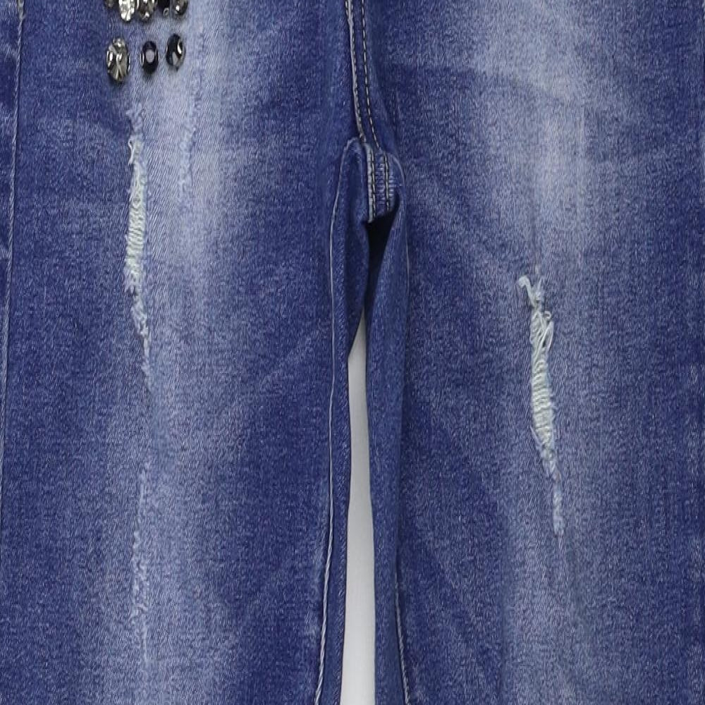 Womens UK Size 26 in BLUE RAGS Regular Fit Skinny Blue Jeans