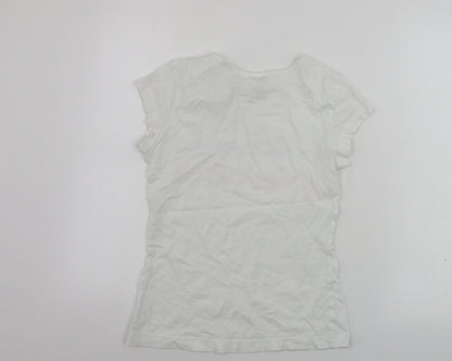 Adler Womens White   Basic T-Shirt Size XS