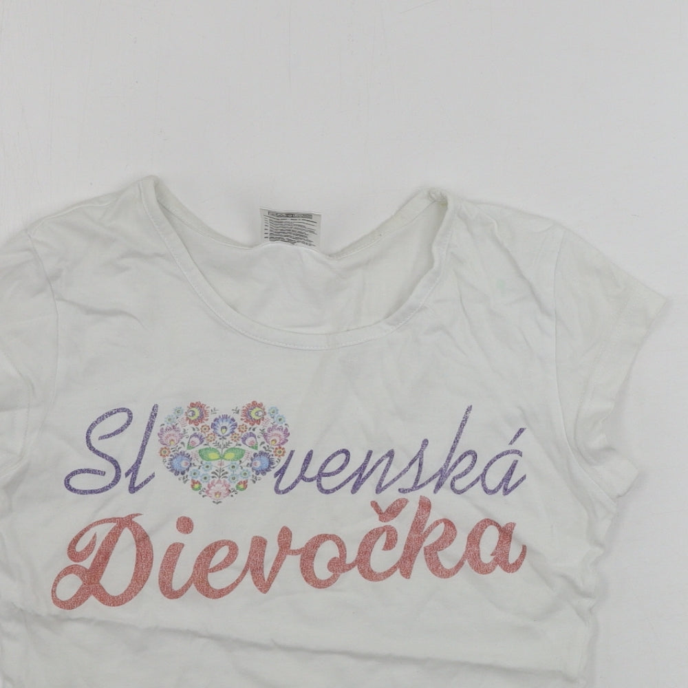 Adler Womens White   Basic T-Shirt Size XS