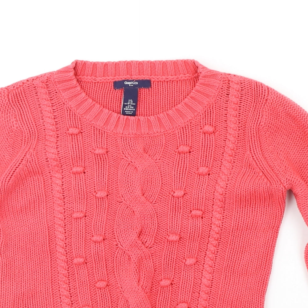 Gap Girls Orange   Pullover Jumper Size 10-11 Years