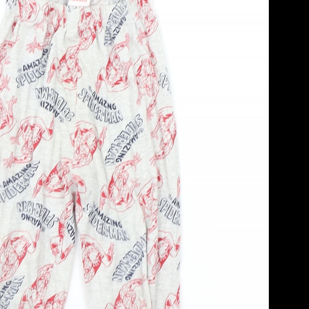 Primark Girls Grey Geometric  Top Pyjama Pants Size 4-5 Years  - MARVEL