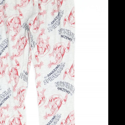 Primark Girls Grey Geometric  Top Pyjama Pants Size 4-5 Years  - MARVEL
