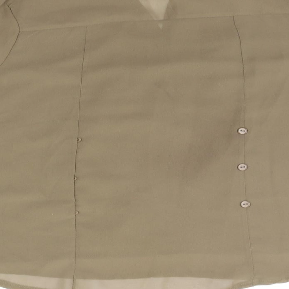 Womens UK Size M Preworn Green Basic Button-Up
