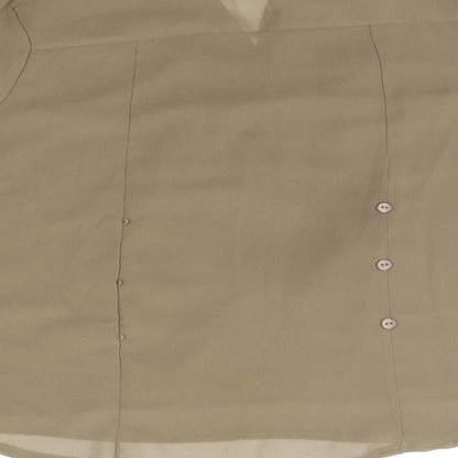 Womens UK Size M Preworn Green Basic Button-Up