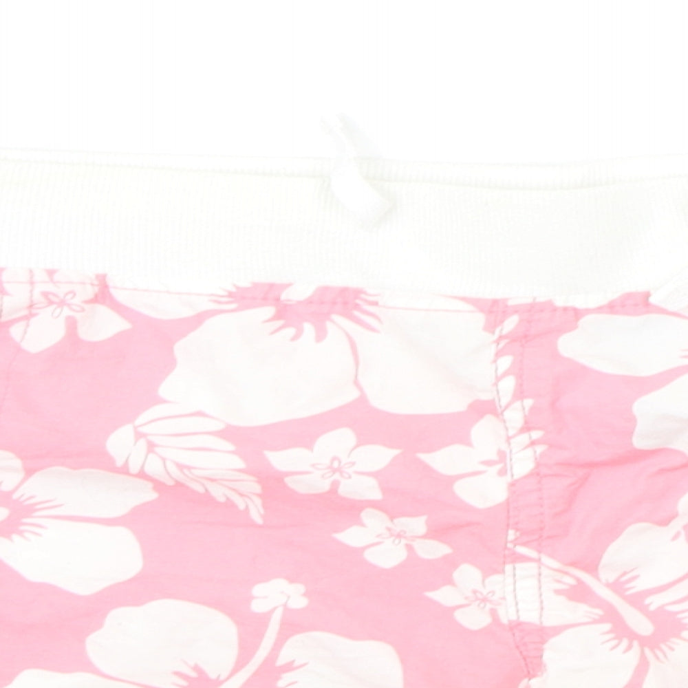 Denim & Co. Womens Pink Floral  Cut-Off Shorts Size 20