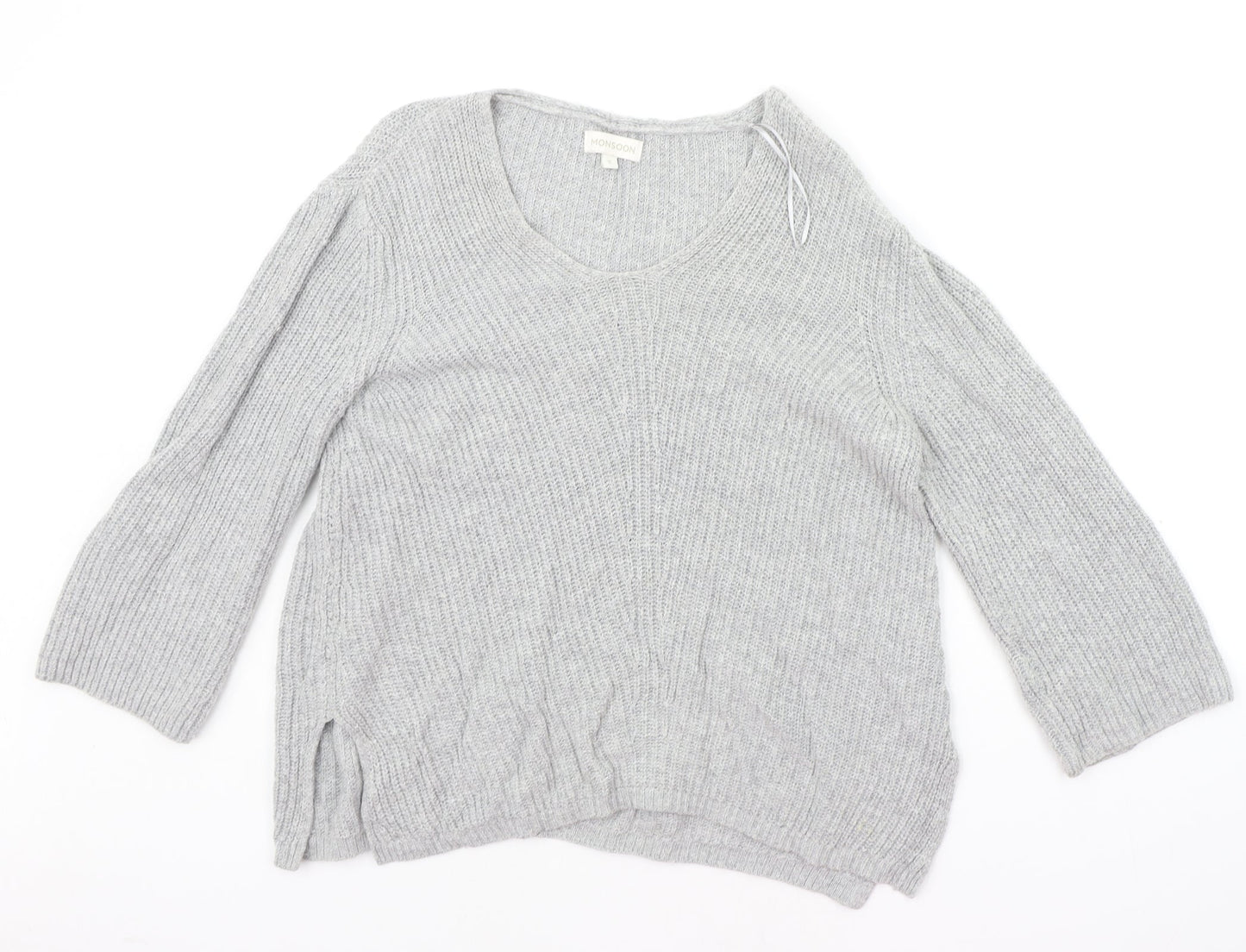 Womens UK Size S Monsoon Grey Pullover Jumper