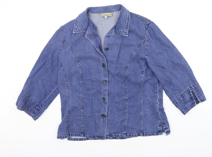 ch moda Womens Blue Houndstooth  Jacket  Size 14