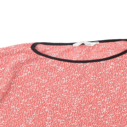 Womens UK Size 10 Peacocks Red Basic T-Shirt
