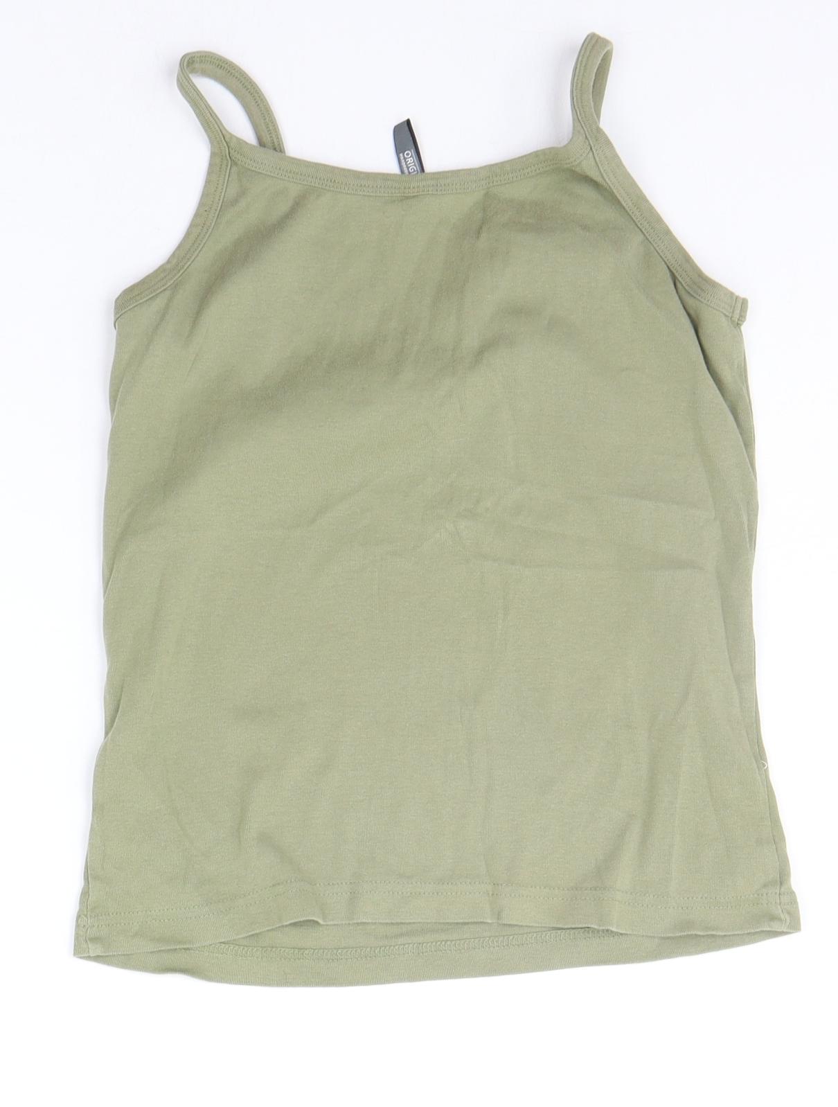 Wardrobe Essentials Girls Green   Basic Tank Size 12 Years