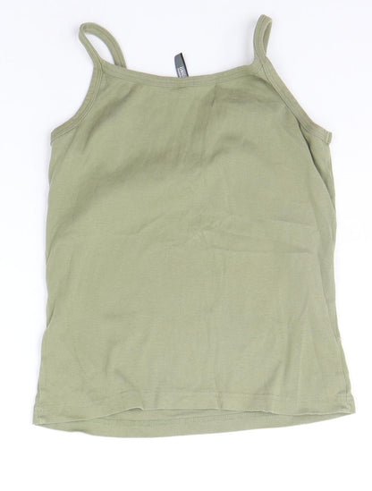 Wardrobe Essentials Girls Green   Basic Tank Size 12 Years