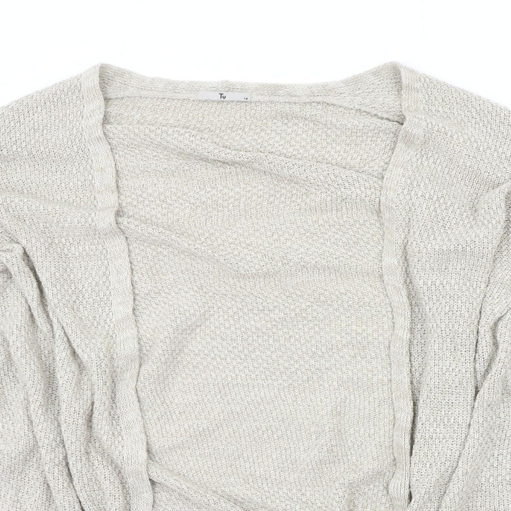 TU Womens Beige   Cardigan Jumper Size 14