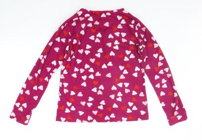 Marks and Spencer Girls Purple Geometric  Top Pyjama Top Size 8 Years  - HEARTS