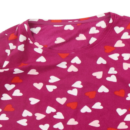 Marks and Spencer Girls Purple Geometric  Top Pyjama Top Size 8 Years  - HEARTS